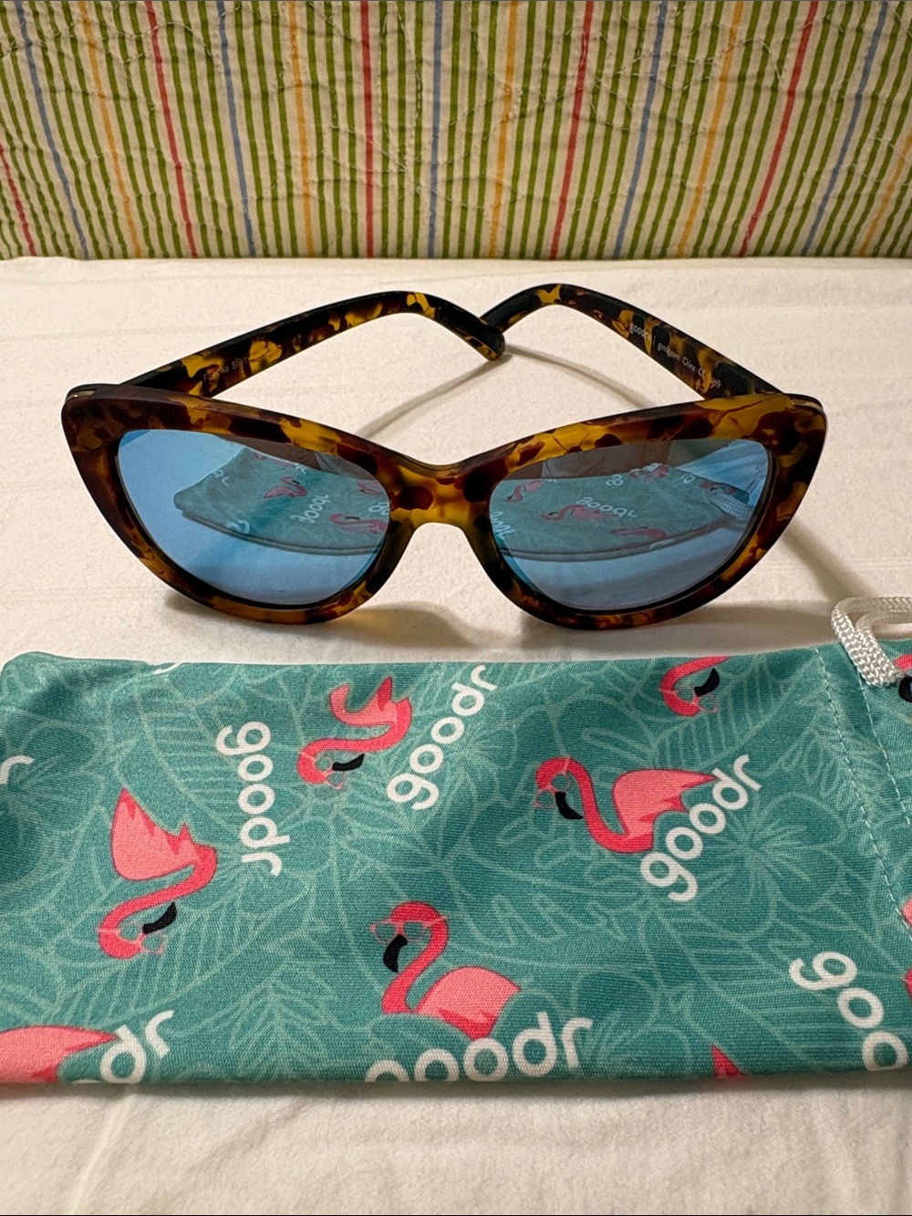 Goodr Glam G Tortoiseshell Mirrored  Sunglasses